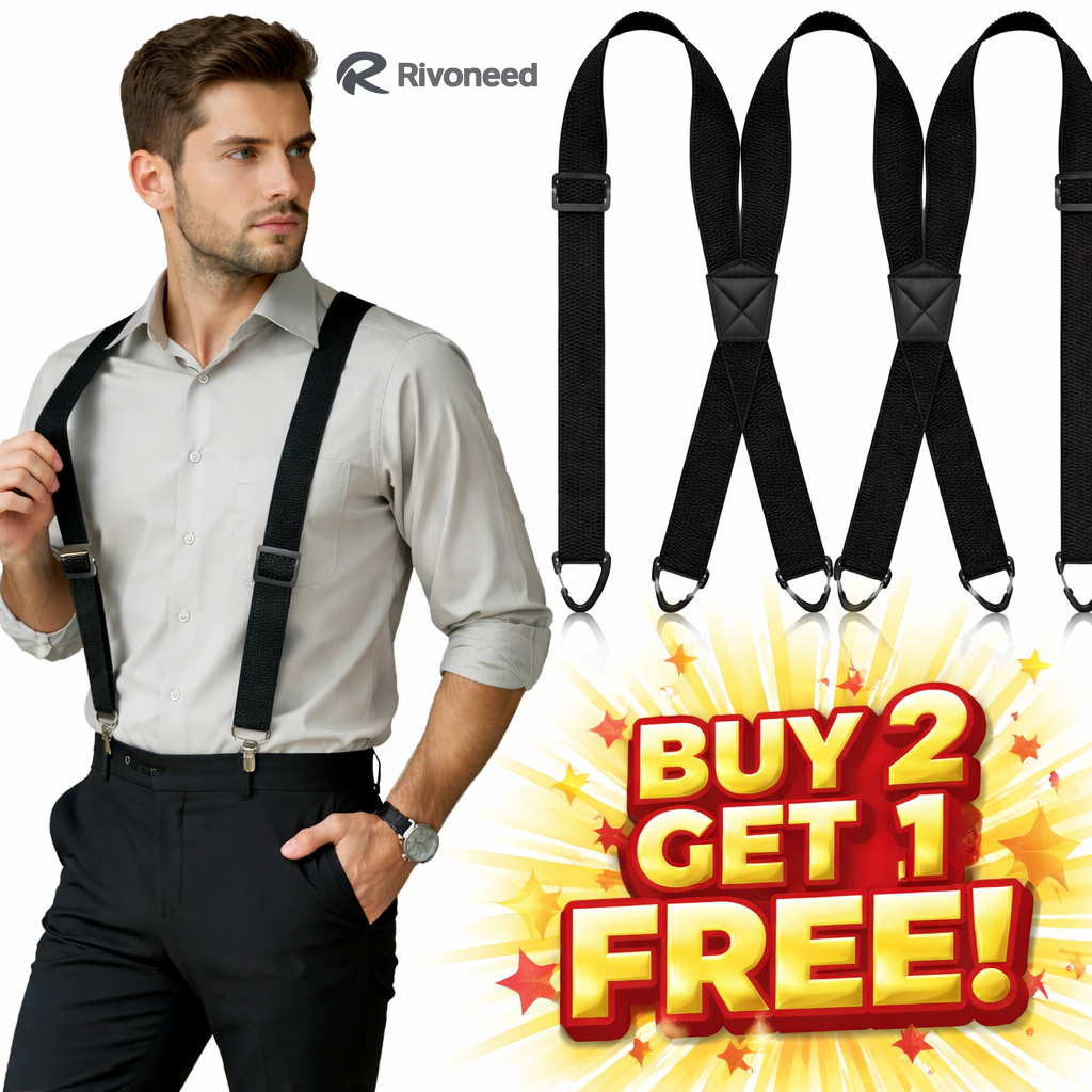 ⏰Men's X-Back Suspenders with Hook Clips