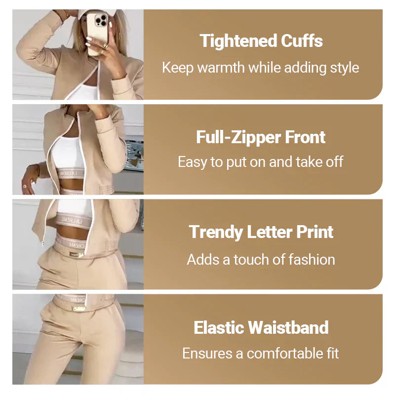 🎉New Year’s Hot Sales - 70% OFF😍Women's 3-Piece Zip-Up Tracksuits