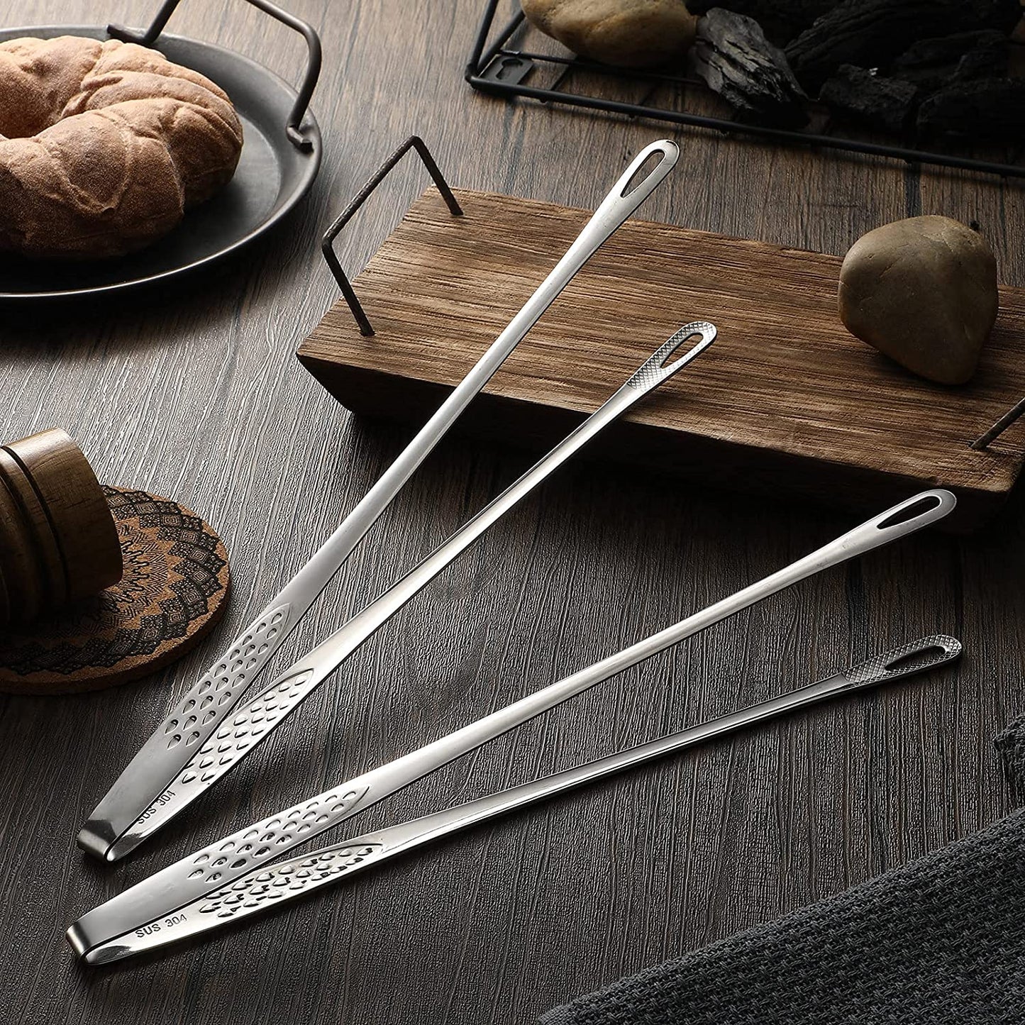 🎁 Hot Sale 49% OFF 🔥Stainless Steel Grill Tongs