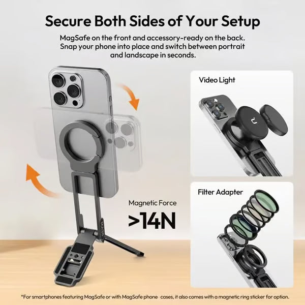 ⚡ Strong Magnetic Phone Tripod for iPhone