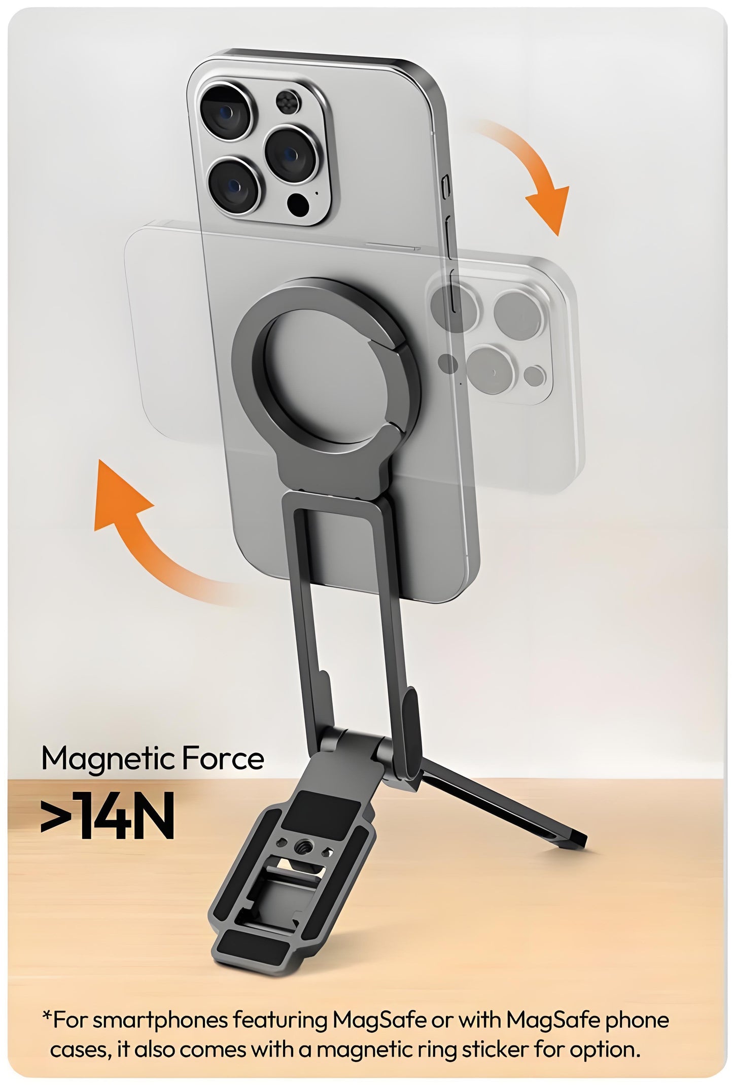 ⚡ Strong Magnetic Phone Tripod for iPhone