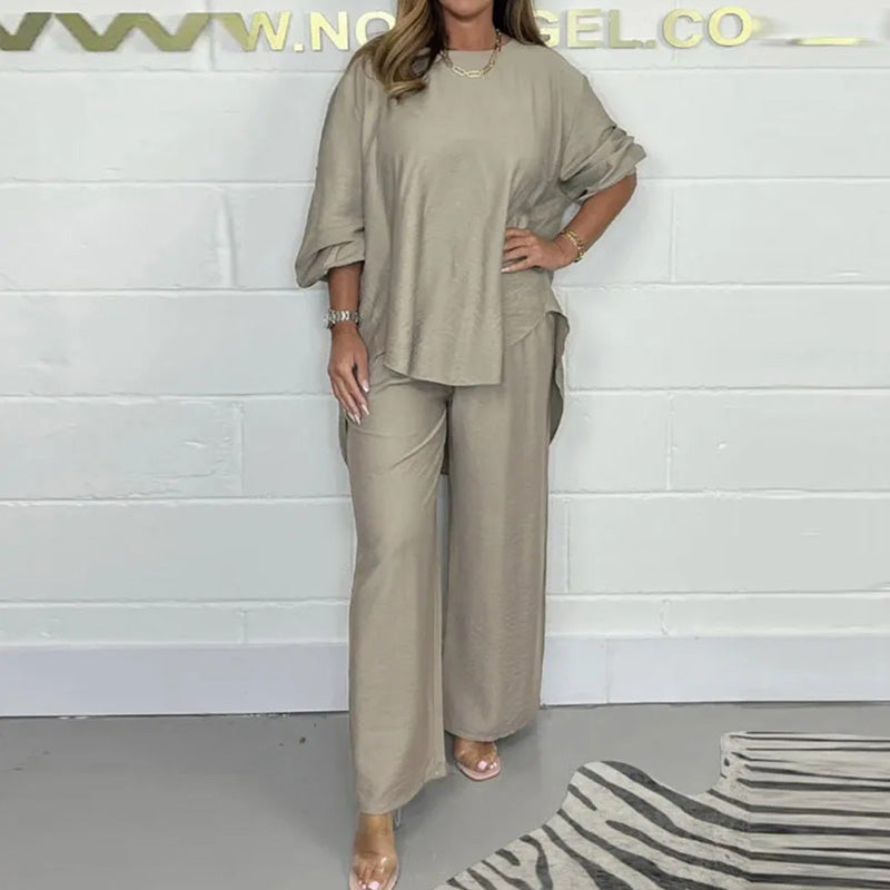 🎉Sizzling 60% Off! Women's Long Sleeve High - Waisted Wide Leg Pants Suit 🔥