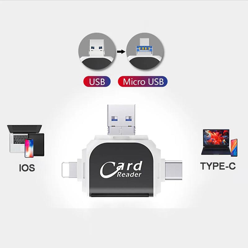🔥Hot Sale - 49% OFF🔥4-in-1 Multifunctional Card Reader