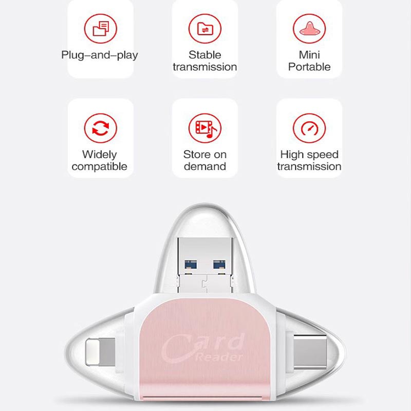 🔥Hot Sale - 49% OFF🔥4-in-1 Multifunctional Card Reader