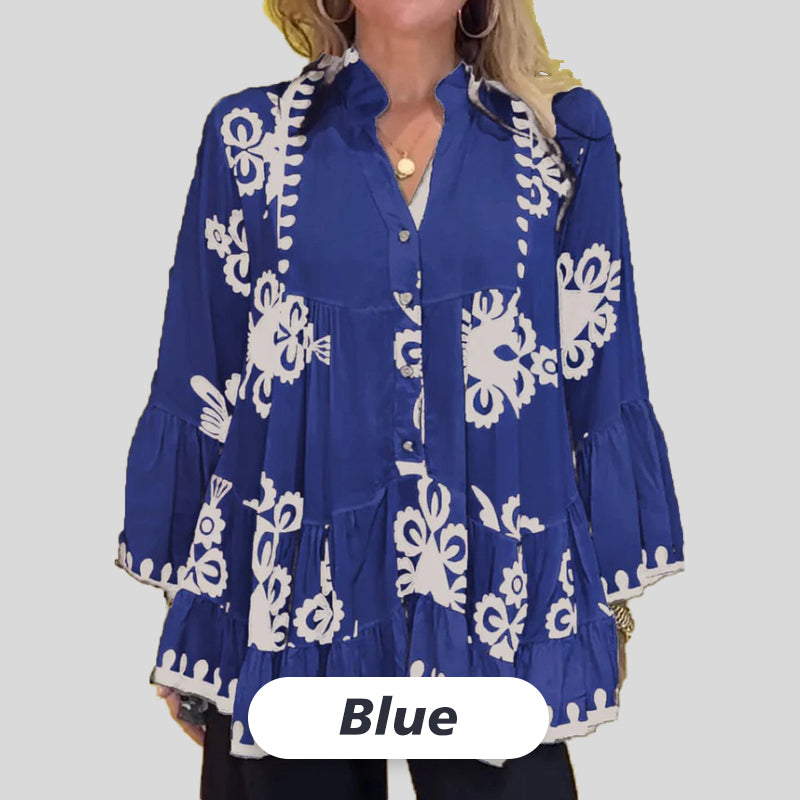 đ„HOT SALE 49% OFFđ„Womenâs Boho Style Printed Ruffle Top