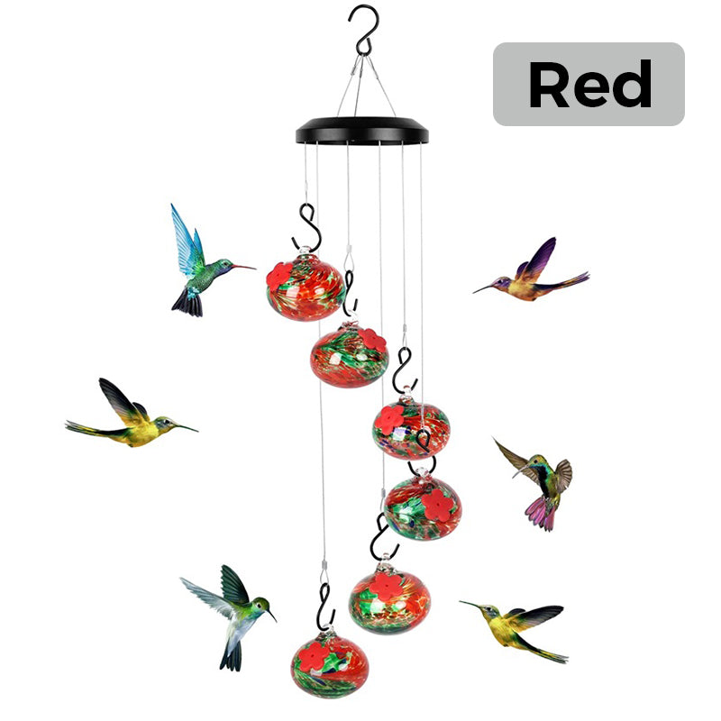 Hummingbird Wind Chime Feeder