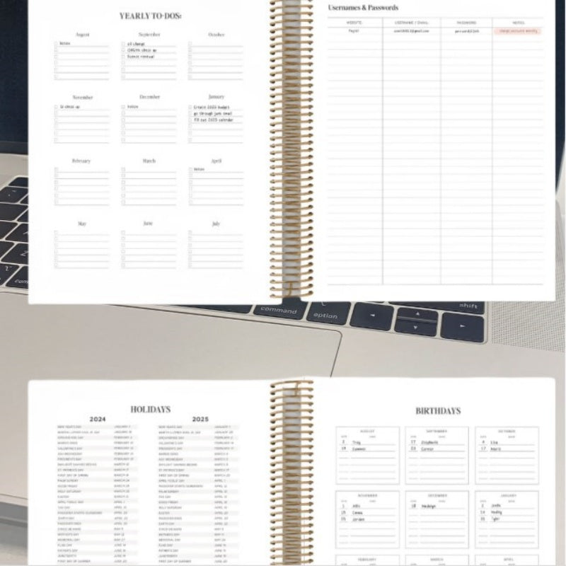 2024-2025 Daily Weekly Planner Spiral Notebooks