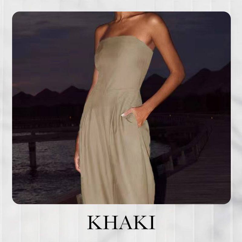 🔥2025 NEW SALES - 50% OFF🔥Women's Strapless Jumpsuit With Pockets