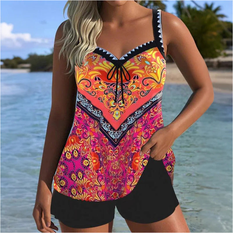 ⏳Time-limited Special⏰Printed Swimsuit Top & Shorts Set🩱