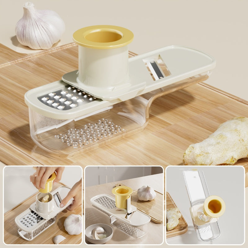 🥔 3-in-1 Mandoline Slicer with Container - Sharp Blades for Perfect Veggie Cuts, Compact & Dishwasher Safe 🥒📦
