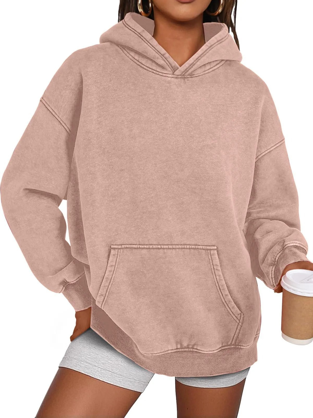 🔥LAST DAY SALE 49% OFF!!💥🎁Womens Acid Wash Hoodie Oversized Long Sleeve Fall Fashion Sweatshirts