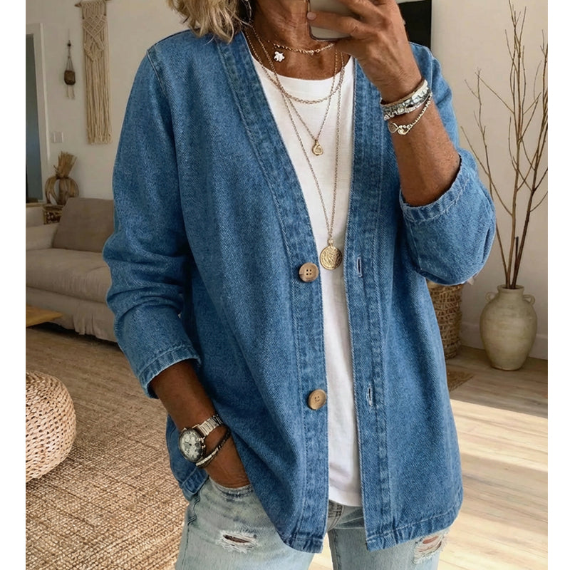 🧥New arrival 40% OFF!🍊Women's Classic Button Front Denim Jacket