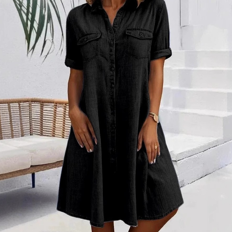 🔥2026 Hot sale 30% OFF🔥Women's Casual Denim Shirt Dress