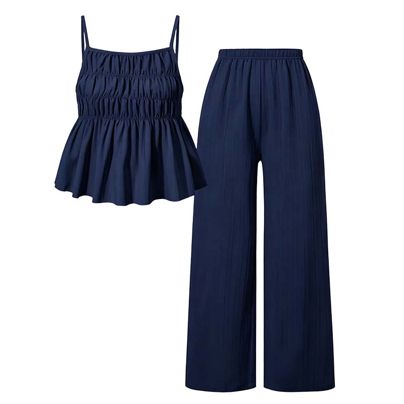 Women's Smocked Top & Pants 2-Piece Set