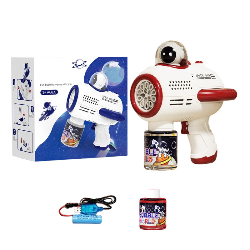 Electric Astronaut Bubble Gun for Kids
