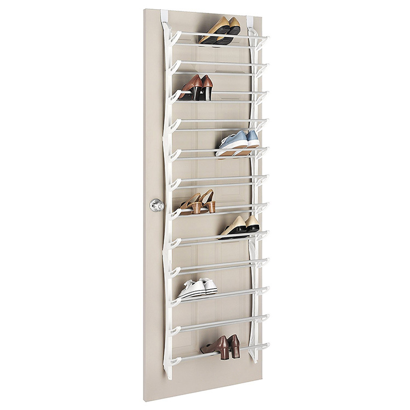 Exclusive 50% OFF | Over-the-Door Shoe Rack | Space-Saving Hanging Shoe Organizer with Angled Shelves | Tool-Free Assembly for Entryway, Closet & Dorm