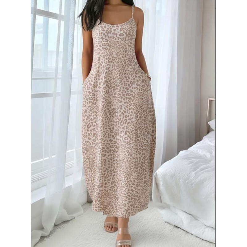 🐆 2026 Sale — Over 41,000 Sold!✨ Women's Leopard Print Maxi Dress