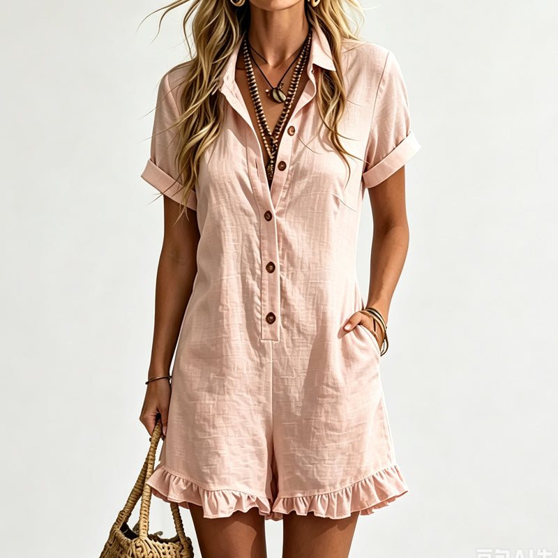 🎁2026 New Arrivals 50% OFF💥Women's Short Sleeve Romper – Soft breathable fabric & relaxed fit – Your go-to for sunny days.
