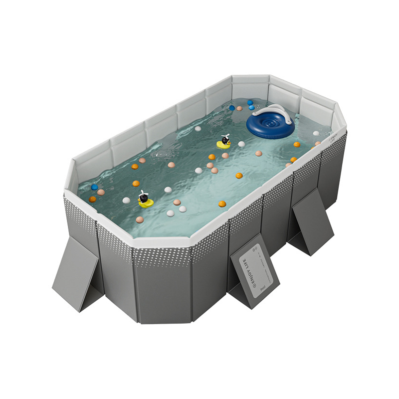 💦50% OFF HOT SUMMER SALE! 🏊 Foldable Non-Inflatable Family Swimming Pool, Thickened PVC Quick Fold Kiddie Pool with Fast Drainage for Backyard Garden