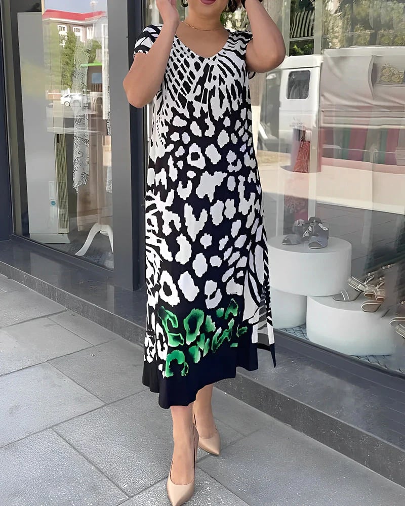 💖Limited Sale 50% OFF💖Casual Printed Short Sleeve Dress