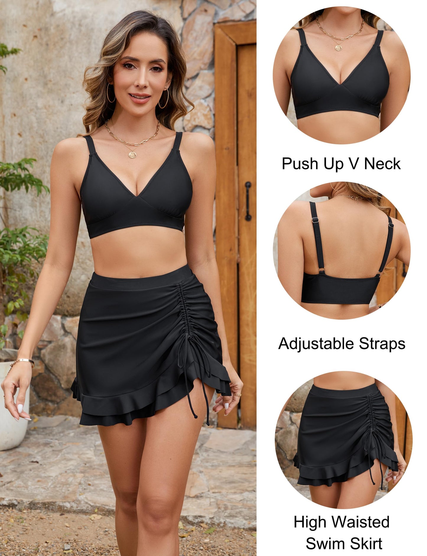 👙2025 New Type 49% OFF💥High Waisted Bikini Sets Women's Tummy Control Gingham