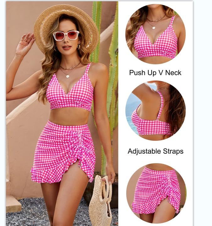 👙2025 New Type 49% OFF💥High Waisted Bikini Sets Women's Tummy Control Gingham