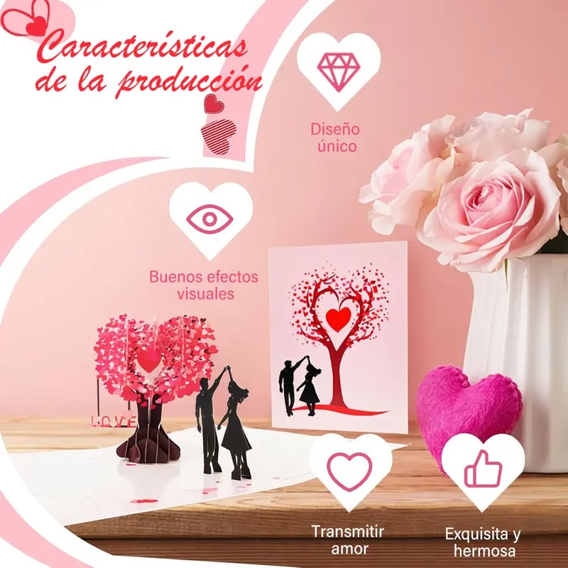 💖LAST DAY SALE 50% OFF💕3D Pop-Up Anniversary Card - Romantic Love Tree & Hearts Design💌