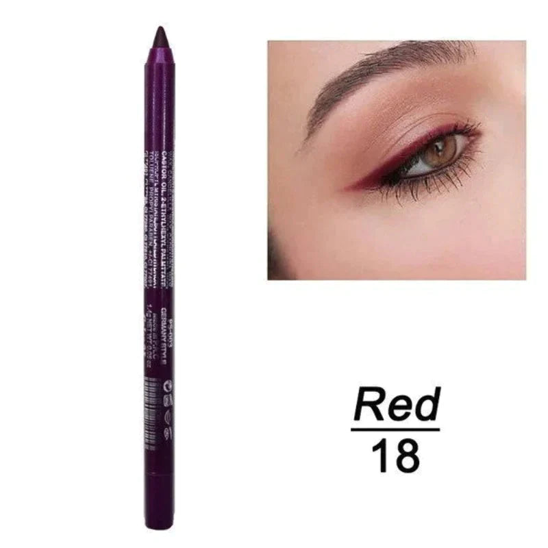 💜✨14-Pack Eyeliner Pencil Waterproof Colored Gel Liners with Metallic & Shimmer Finishes Smudge-Proof