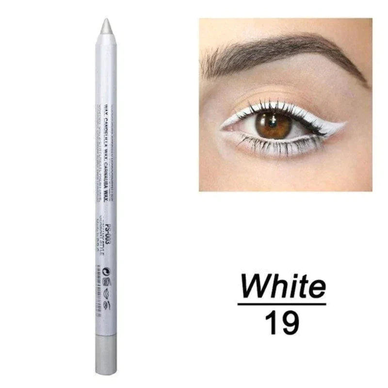 💜✨14-Pack Eyeliner Pencil Waterproof Colored Gel Liners with Metallic & Shimmer Finishes Smudge-Proof