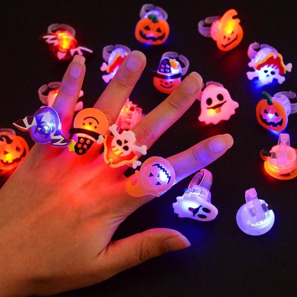 ⚡🔥LED Light Halloween Glowing Ring😍 - Set with 50pcs