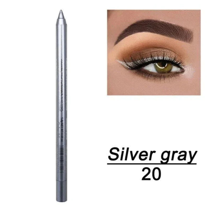 💜✨14-Pack Eyeliner Pencil Waterproof Colored Gel Liners with Metallic & Shimmer Finishes Smudge-Proof