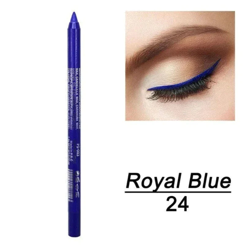 💜✨14-Pack Eyeliner Pencil Waterproof Colored Gel Liners with Metallic & Shimmer Finishes Smudge-Proof