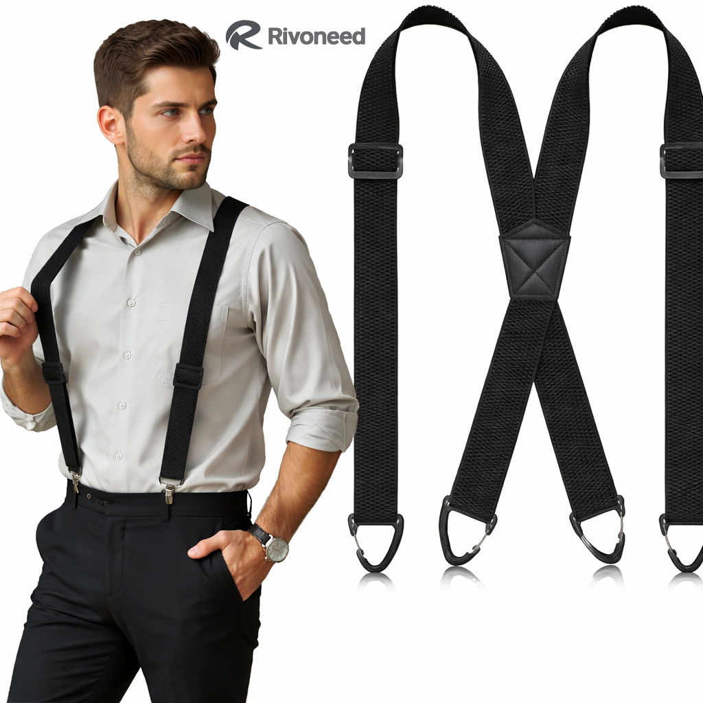 ⏰Men's X-Back Suspenders with Hook Clips