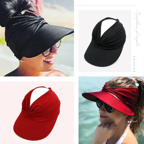 Summer Solid Color Sun Hat – Soft, Wide Brim & Elastic Fit