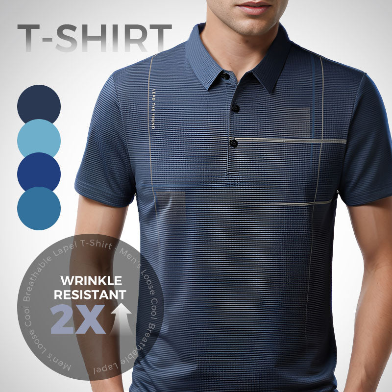 👔 Men's Handsome Polo Shirt-Buy 3 Get 1 Free👕Men's Loose Cool Breathable Lapel T-Shirt