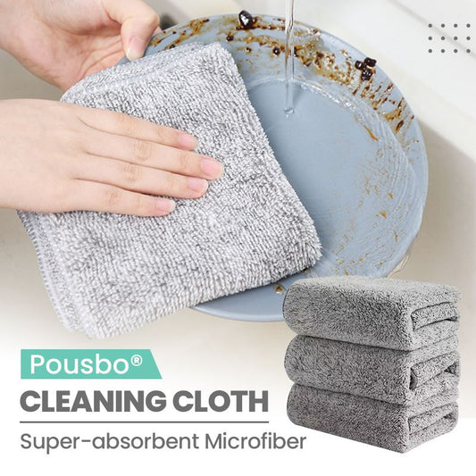 🌿Upgrade Cleaning Cloth - Bamboo Charcoal + Microfiber Hybrid 🏆 🧪 Lab-Tested Absorption | 🧤 Lint-Free | 🎁 Includes Storage Pouch