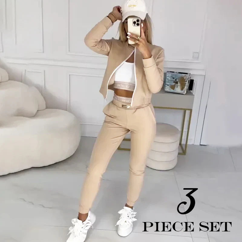 🎉New Year’s Hot Sales - 70% OFF😍Women's 3-Piece Zip-Up Tracksuits