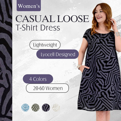 🌹Mother's Day Promotion 🎁✨2026 New Boho Vintage Casual T-Shirt Dress💃