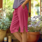 🔥Hot Sale Deals-Women's Casual Solid Color Pocket Capri Pants
