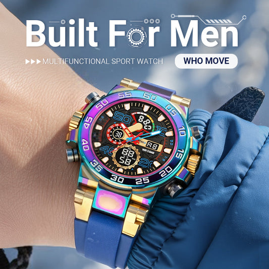 🎨Men's Colorful Punk Style Quartz Watch