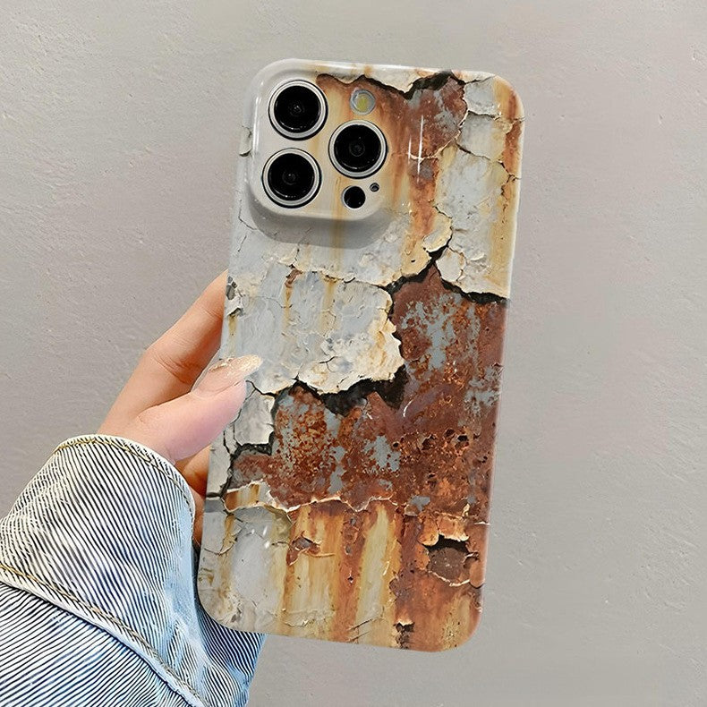 🔥Unique 3D Pattern With Rust Spots | Realistic Dirty Hard Case For iPhone