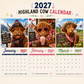 ✨️Surprise 60% Off！💥Each only ￡7.99🐮May 2027 bring you booming luck！🔥2027 Funny Highland Cow Wall Calendar | A4 Hanging Calendar |