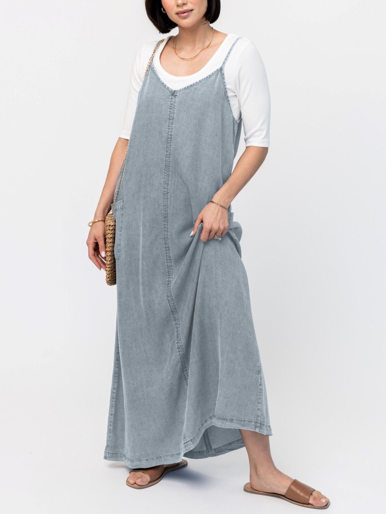 🔥Sale 49%🔥Women's Denim Maxi Jumper Dress