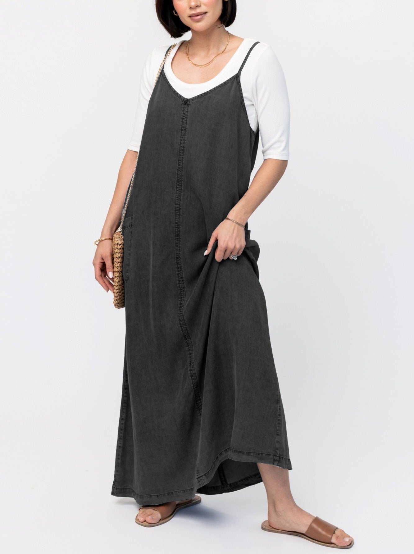 🔥Sale 49%🔥Women's Denim Maxi Jumper Dress