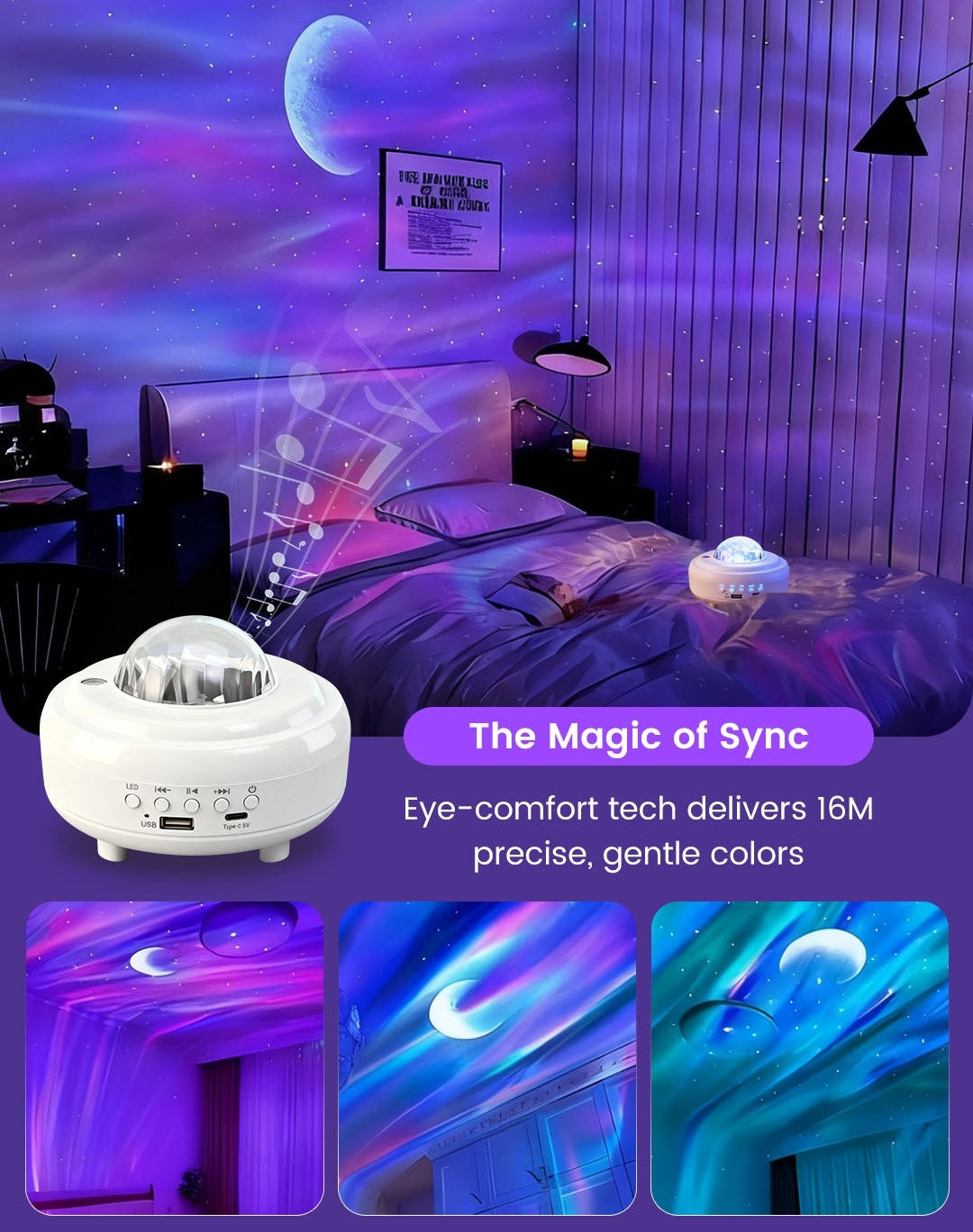 🌌Christmas Hot Sale 58% OFF! ✨ Northern Lights Aurora Projector – Enjoy the starry sky at home ✨