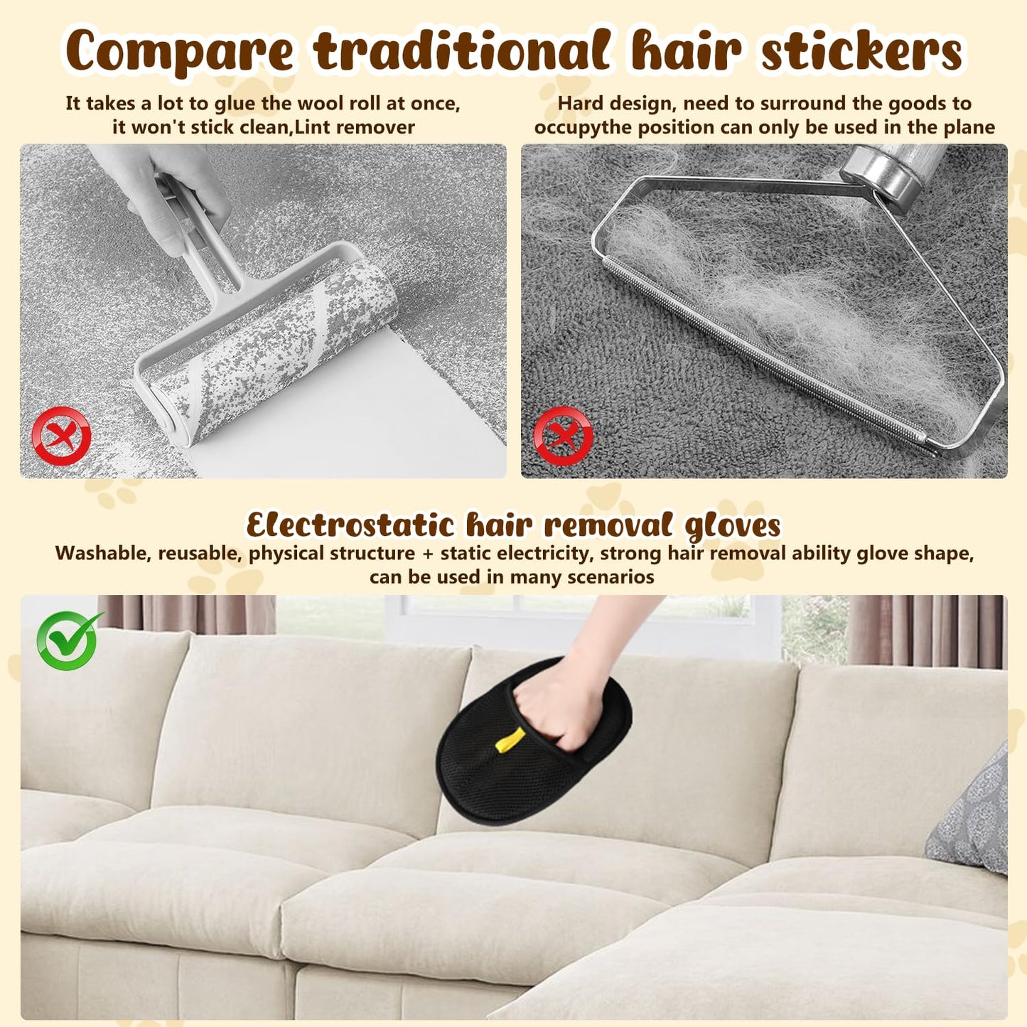 ⏳2025 New-Save 50%✨️Pet Hair Removal Glove