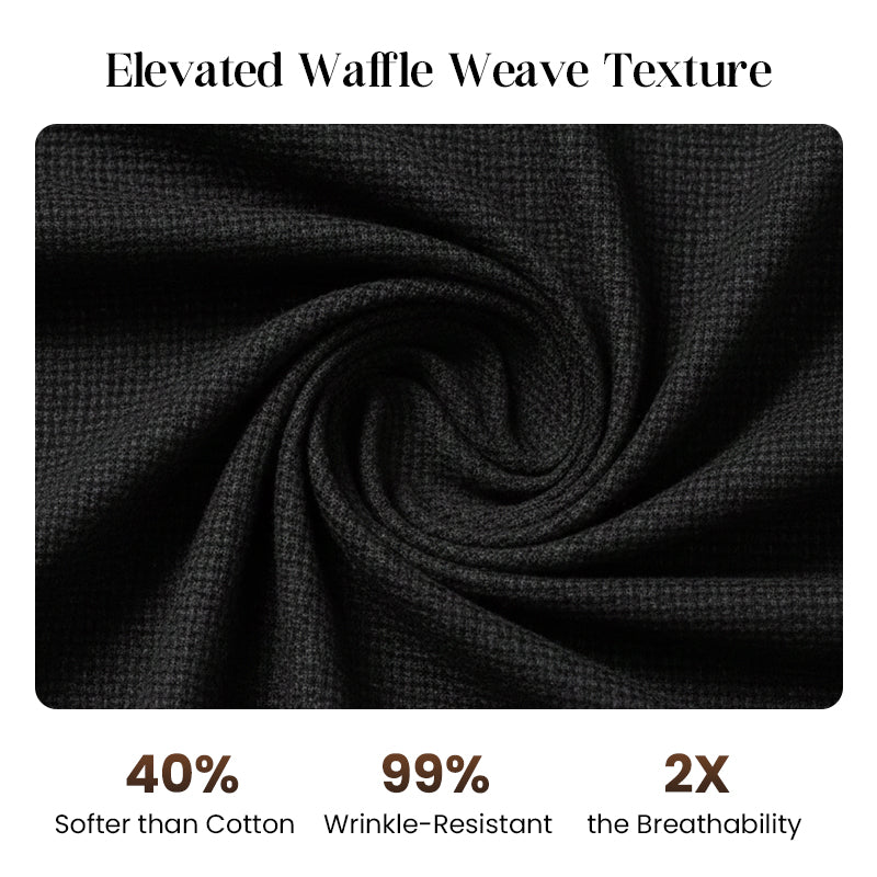 ⏳Time-Limited Special⏰Men’s Casual Waffle Shirt Pants 2-Piece Set