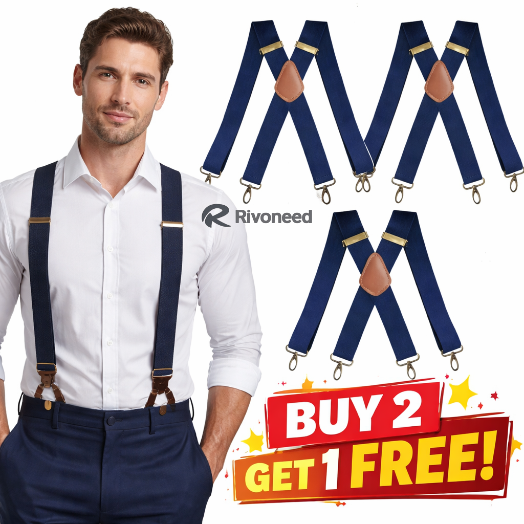 ⏰Men's X-Back Suspenders with Hook Clips