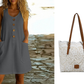 🌸Women's Solid Color U-Neck Sleeveless Cotton Linen Dress - Lightweight, Breezy & Ridiculously Comfy 💛