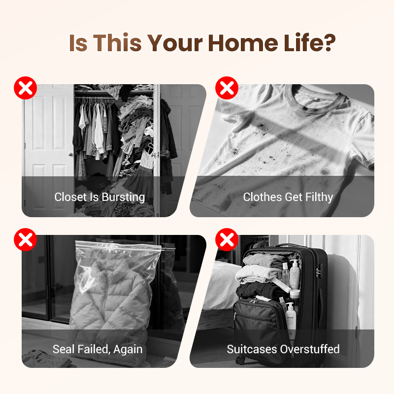 🏆⚡ 50K+ SOLD! Cordless Travel Vacuum Storage Compression Bag